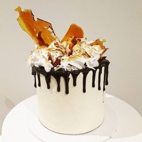 chocolate drip toffee cake